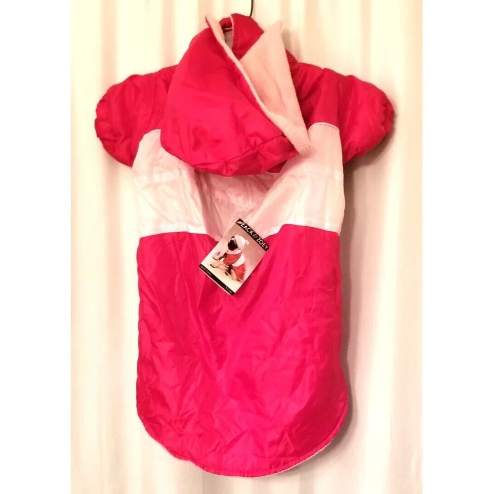 Artic Dog WInter Parka Removeable Hood Red  & Pink Zac & Zoey New TAGS Size XL